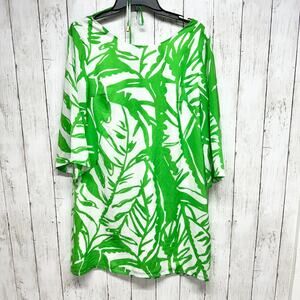 Lilly Pulitzer for Target Medium Boom Boom Shift Dress Tropical Leaves Green